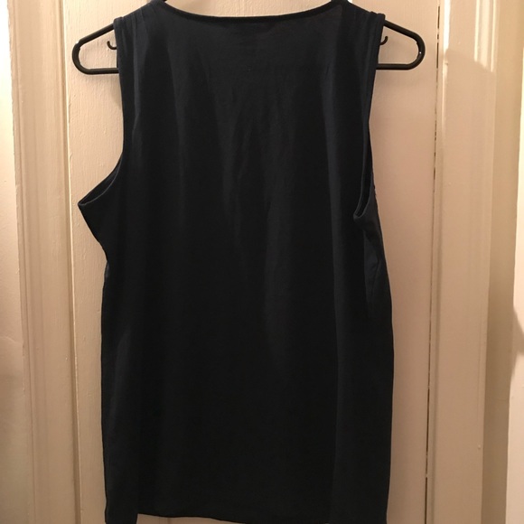 NWT navy w/ gold & blue sequin stripes tank top. - Picture 4 of 4